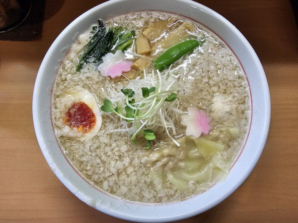 「【春季限定】塩らーめん中＋背あぶら　950＋100円」@中華そば きた倉の写真