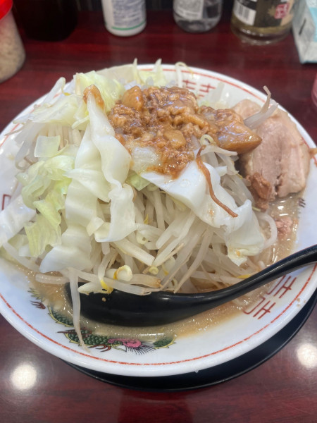 「小ラーメン（野菜・アブラマシ）」@ぶっ豚 向ヶ丘遊園店の写真