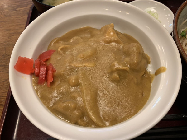 「梅おろしそば（冷）＋ミニカレーライスセット」@そば處 幅田屋の写真