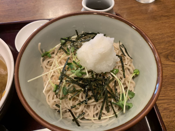 「梅おろしそば（冷）＋ミニカレーライスセット」@そば處 幅田屋の写真