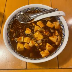 麻婆豆腐麺(1120円)刀切麺