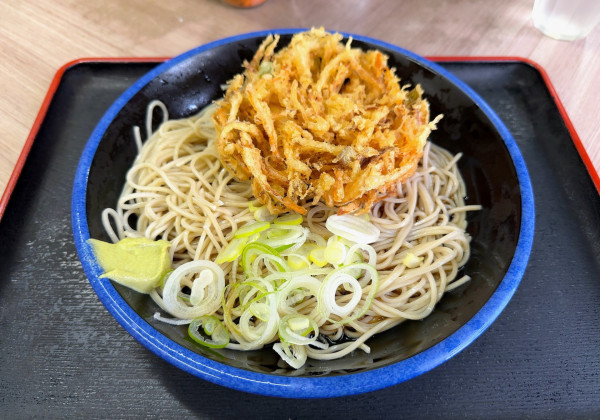 「冷しかき揚げそば(550円)」@そば処 あり賀せいろうの写真