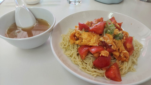 「トマト玉子麵 750円」@王ちゃんラーメンの写真