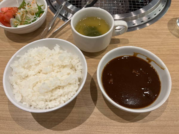 「黒カレー（ランチセット）」@じゅうじゅうカルビ 東尾久店の写真