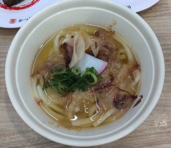 「まぐろ節香るかけうどん 165円」@かっぱ寿司 米沢店の写真