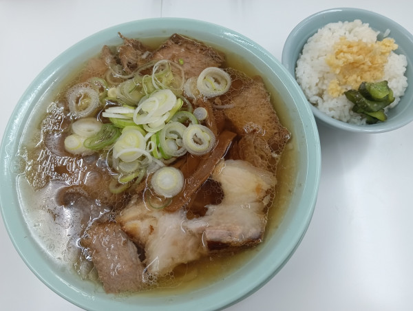 「中華そば+めし(¥750+無料)」@ともちんラーメンの写真