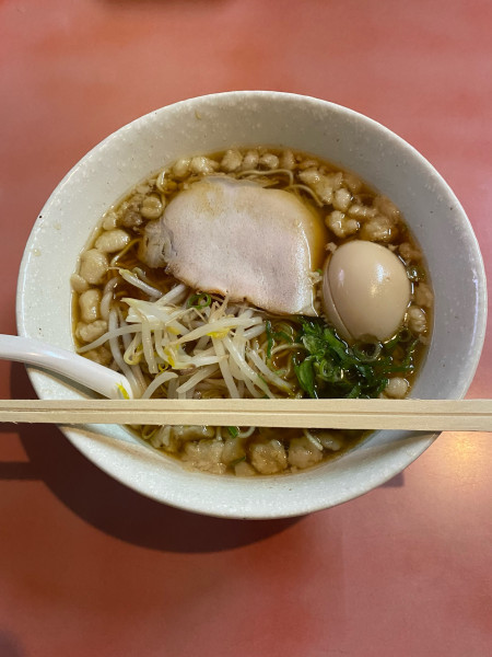 「醤油ラーメン味付け玉トッピング」@ラーメンKAZUの写真