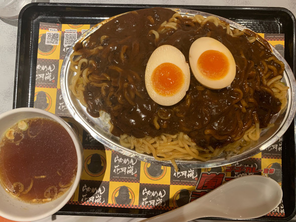 「嵐ゴーゴーまぜそばW」@らあめん花月嵐 いわき湯本店の写真