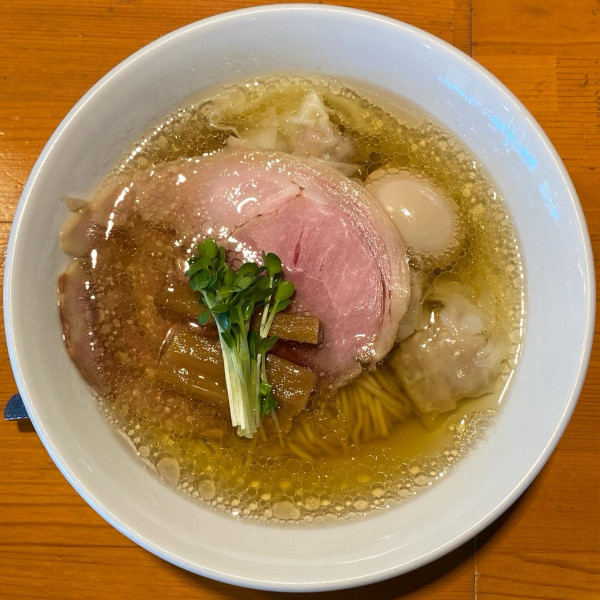 「特製塩そば(麺少なめ)¥1,200」@麺処 清水の写真
