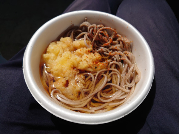 「天ぷらそば」@そば処 ふじさとの写真