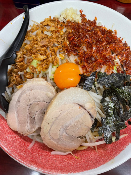 「エビ汁なしそば 中盛り」@麺屋 臥竜の写真