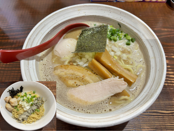 「味玉むじゃきそば+煮干和え玉」@二代目 むじゃきの写真