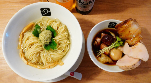 「特製鶏つけそば＋スーパードライ小瓶」@中華そば 髙野の写真