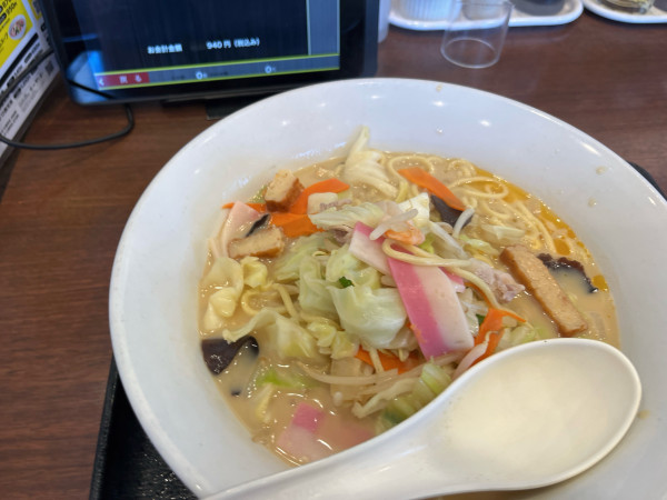 「長崎ちゃんぽん　麺2倍940円」@長崎ちゃんぽん リンガーハット 千葉行徳店の写真