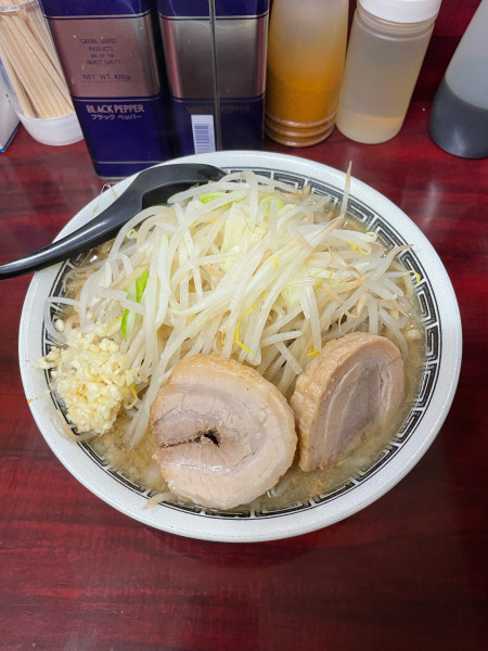 「ラーメン(830円)+大盛(100円)ニンニク」@麺屋 臥竜の写真