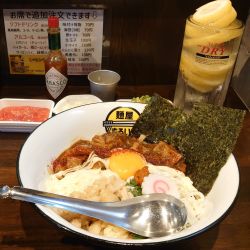 汁なしカレー＋生レモンサワー