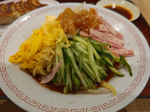 「五目冷やし中華（焼き餃子セット）」@大阪王将 イオンフードスタイル船堀店の写真