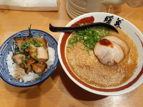「ねぎごまラーメン、Ｃセット」@ラーメン 暖暮 町田店の写真