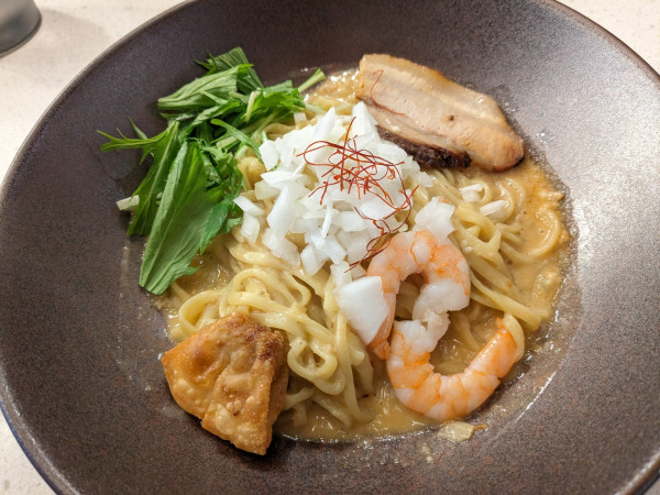 「海老クリームまぜそば」@SHRIMP NOODLE 海老ポタの写真