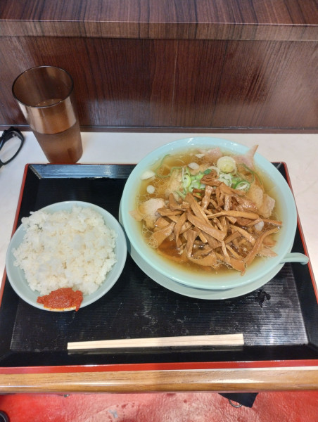 「メンマ中華そば　800円」@新橋ニューともちんラーメン 川崎駅前店の写真