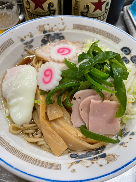 「五目油そば 半熟卵変更」@中華そば みたかの写真