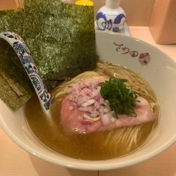 炭火焼き鯵煮干し 塩そば＋のり（クーポン）