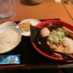 富山ブラックラーメン味玉トッピング
