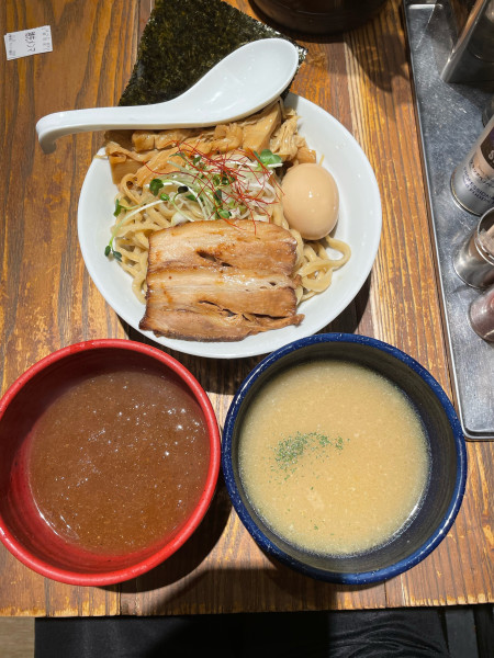「二種つけ麺 穂先メンマ¥1,500」@つけ麺や 武双 グランツリー武蔵小杉店の写真