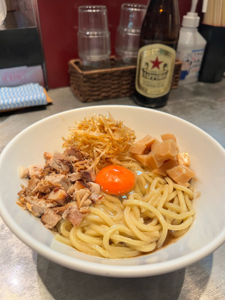 「釜玉中華そば」@麺 やまらぁの写真