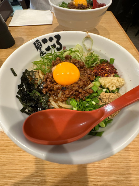 「まぜそば シビ辛 大盛り無料 990円」@麺屋こころ 新丸子店の写真