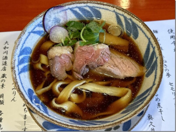 鴨の中華そば 醤油（1000円）
