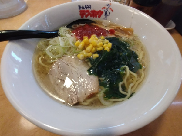 「塩ラーメン　＋特製豆板醤：無料」@テンホウ 松本渚店の写真