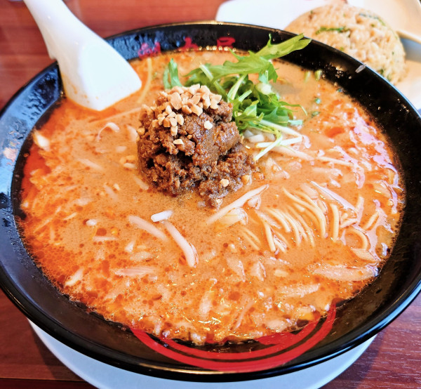 「期間限定 特製担担麺+チャーハンセット」@ラーメン魁力屋 さいたま大和田店の写真