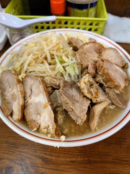 「大豚W  ネギ  ニンニク  カラメ」@ラーメン二郎 品川店の写真