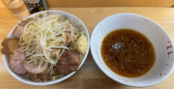 「うぐいすつけ麺(大豚)」@ラーメン二郎 環七新新代田店の写真