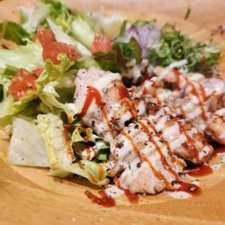 グリルチキンのまぜそば赤