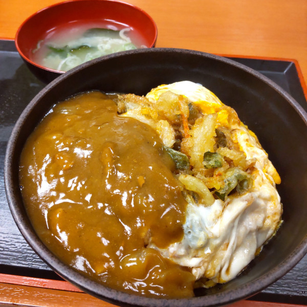 「カレー天とじ丼（￥550）」@ゆで太郎 東邦医大通り店の写真