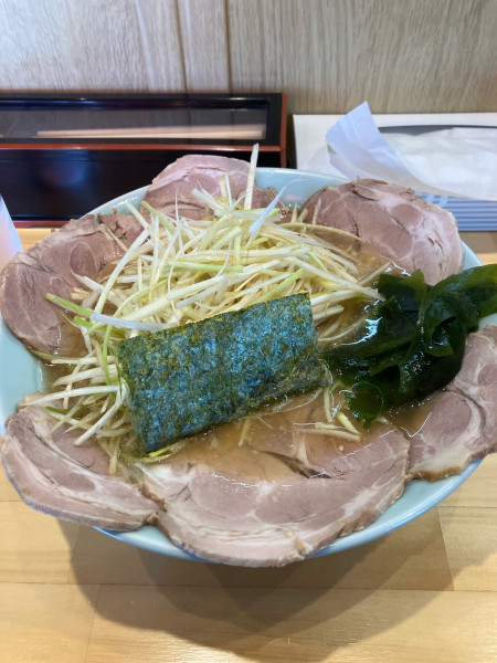 「ネギチャーシュー麺　中」@ラーメン一二三の写真
