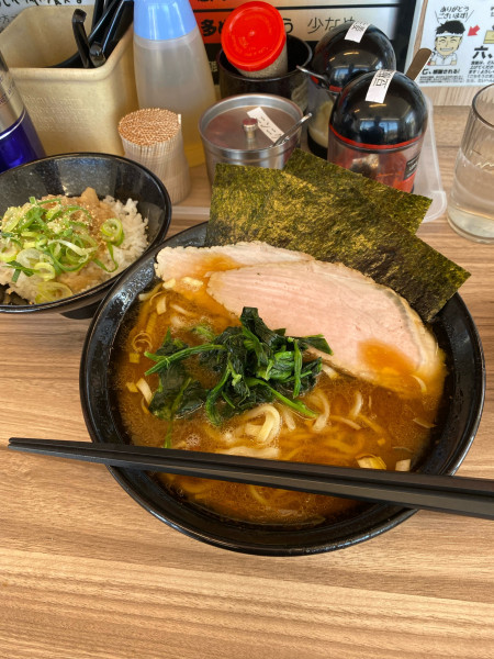 「ラーメン並＋アブライス」@七代目武道家の写真