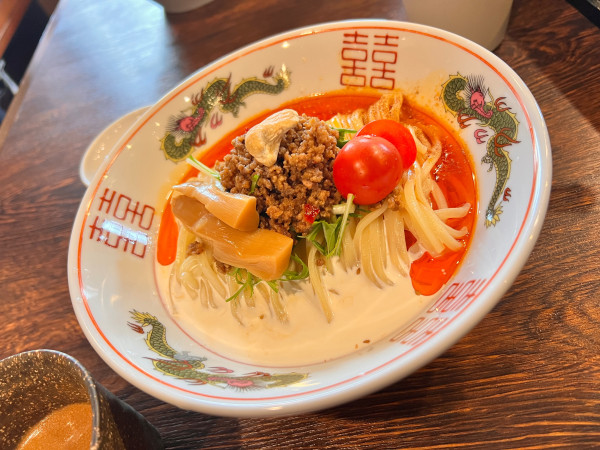 「【限定】冷たい豆乳坦々まぜつけそば〜くるみ汁付〜」@麺屋 真心の写真
