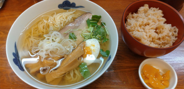 「和風柳麺＋茶飯」@麺屋ひょっとこの写真