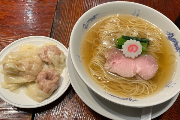 「中華そば 肉２個 海老２個」@中華蕎麦にし乃の写真