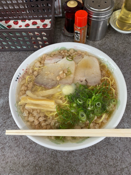 「中華そば大盛脂マシマシニンニクトッピング」@つたふじ 福山支店の写真