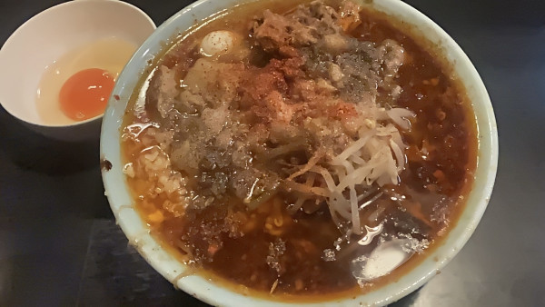 「限定麺+生卵」@自家製麺 No11の写真