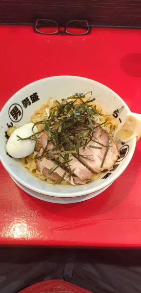 「(限定)冷やしネギ混ぜsoba」@とんこつラーメン男盛の写真