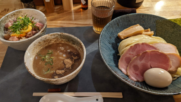 「特製魚介豚骨つけ麺　大盛り」@麺屋 星花灯の写真