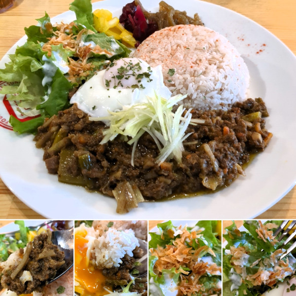 「ねぎキーマーカレー＋ポーチドエッグ＝1200円」@CUTTECOの写真