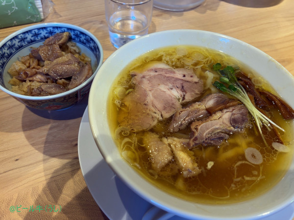 「塩親鶏飯セット(1200円)」@手打 親鶏中華そば綾川 大成店の写真