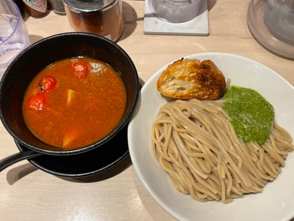 「海老トマトつけ麺 ¥1180」@つけ麺 五ノ神製作所 名古屋驛麺通り店の写真