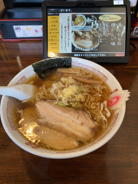 「にんにくらぁめん(大)+にんにく+チャーシュー 1280円」@屋台らぁめん 小林の写真